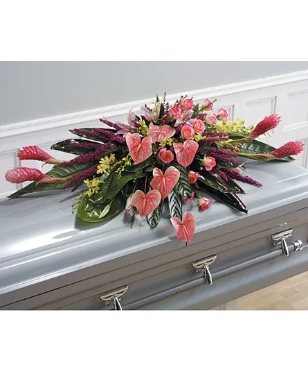 Tropical Sunset Tribute Casket Spray Tropical Sunset Tribute Casket Spray