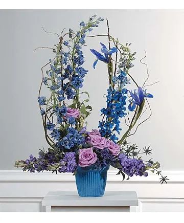 Blue Skies Remembrance Sympathy Arrangement