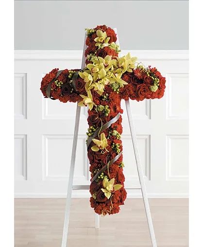 Autumn Faith Cross Standing Spray