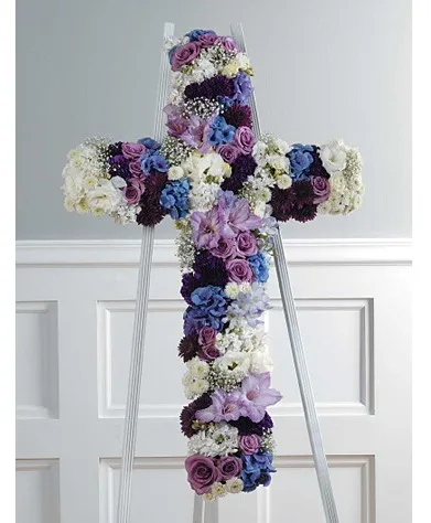 Graceful Garden Cross Standing Spray Graceful Garden Cross Standing Spray