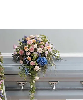 Pastel Garden Tribute Casket Spray Pastel Garden Tribute Casket Spray