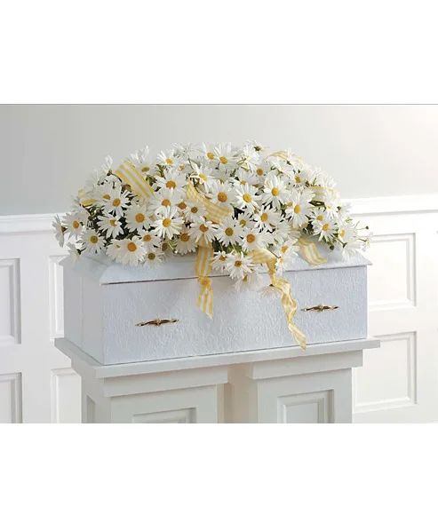 Sunshine & Daisies Tribute Casket Spray