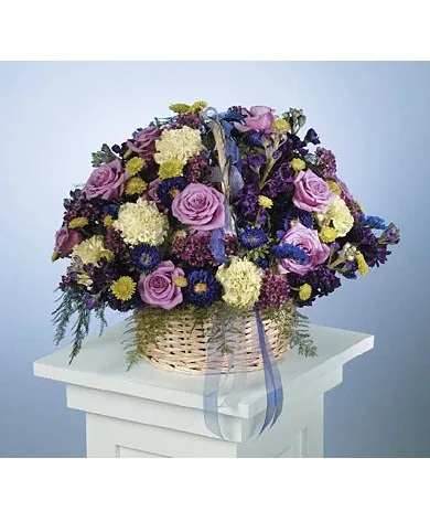 Lavender Memories Basket Sympathy Arrangement Lavender Memories Basket Sympathy Arrangement