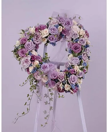 Lavender Garden Heart Standing Spray Lavender Garden Heart Standing Spray