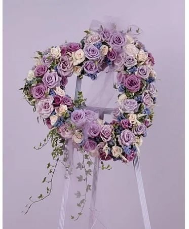 Lavender Garden Heart Standing Spray