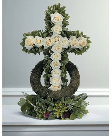 Cross of Faith Tribute Sympathy Arrangement Cross of Faith Tribute Sympathy Arrangement