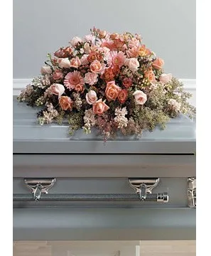 Blushing Elegance Casket Spray Blushing Elegance Casket Spray