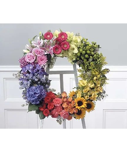Circle of Life Wreath Standing Spray