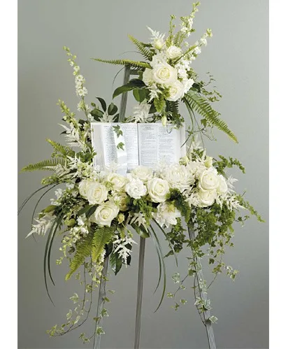 Scripture of Peace Tribute Standing Spray Scripture of Peace Tribute Standing Spray