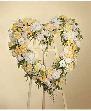 Golden Memories Open Heart Standing Spray Golden Memories Open Heart Standing Spray