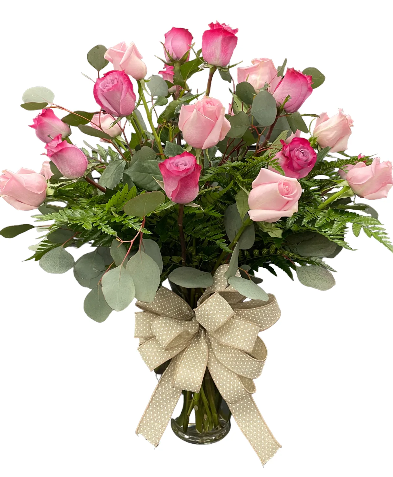Moms Favorite 24 rose Vase Arrangement Moms Favorite 24 rose Vase Arrangement