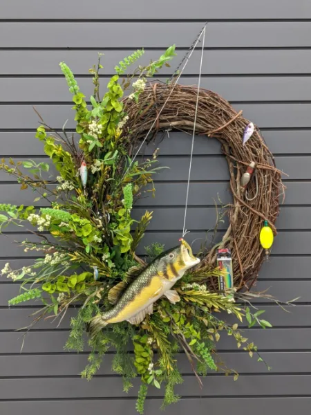 Gone Fishin Silk grapevine wreath Gone Fishin Silk grapevine wreath