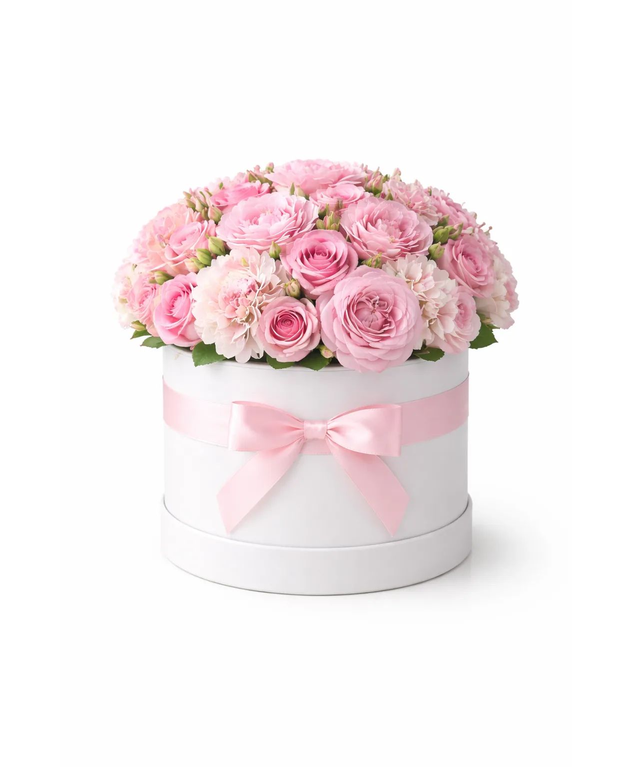 Pink Whisper Flower Box Box Arrangement