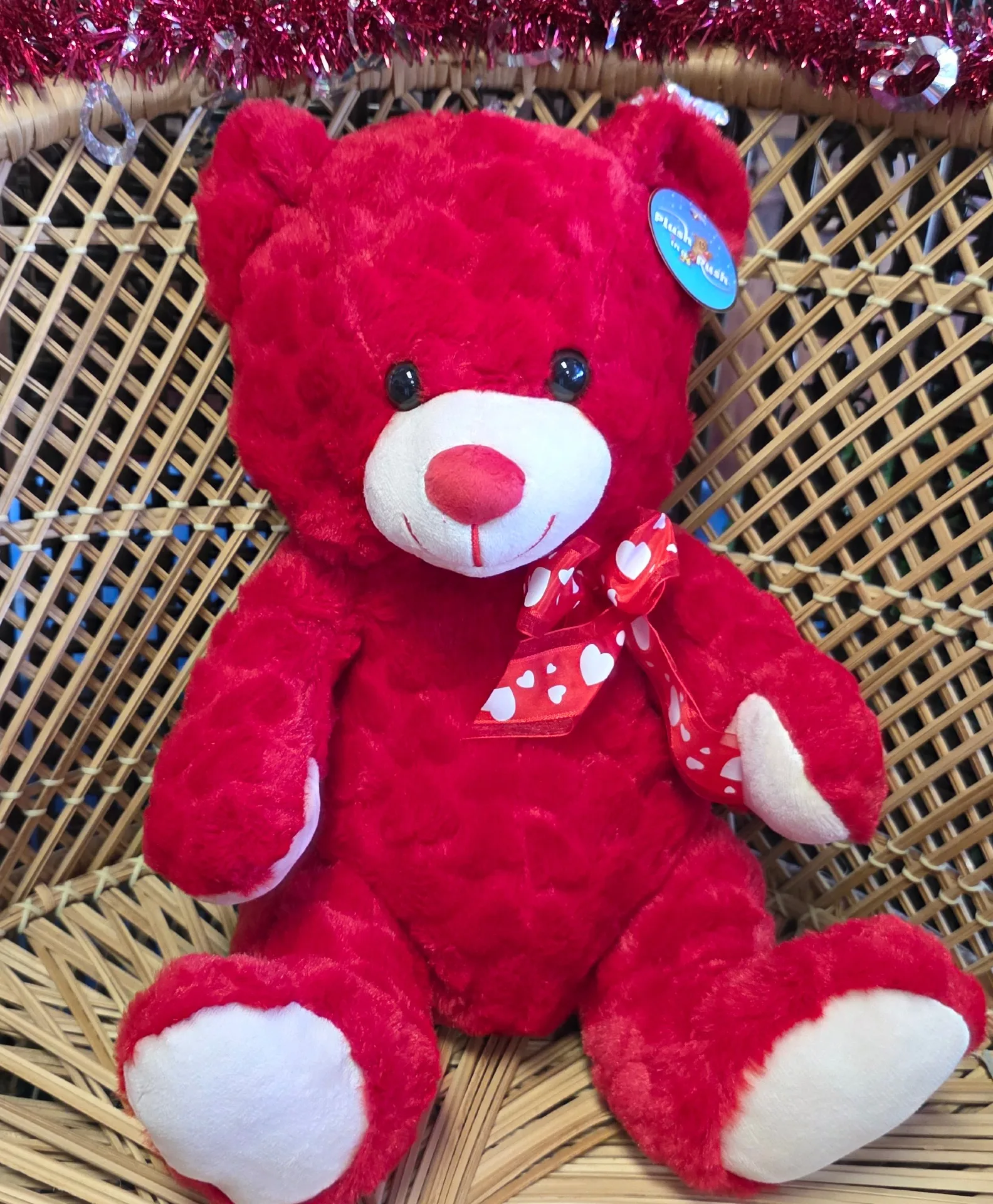13" Red Heart Fur Bear Valentin's Day 13" Red Heart Fur Bear Valentin's Day