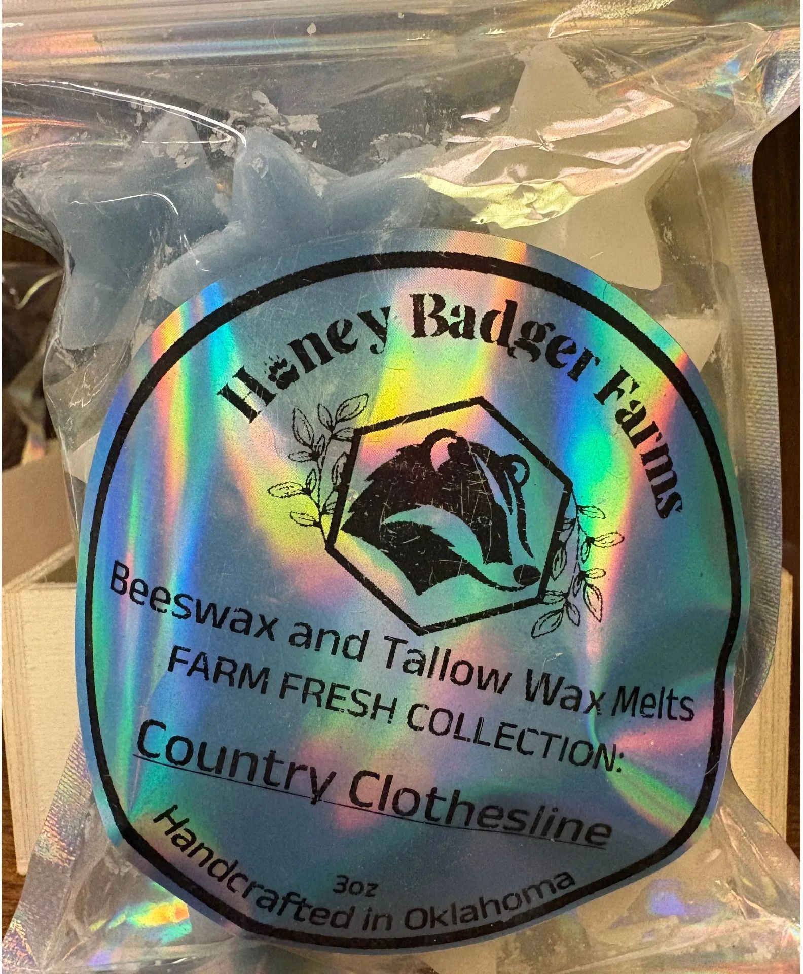 Honey Badger Farms Country Clothesline Wax Melts Beeswax and Tallow Wax Melts