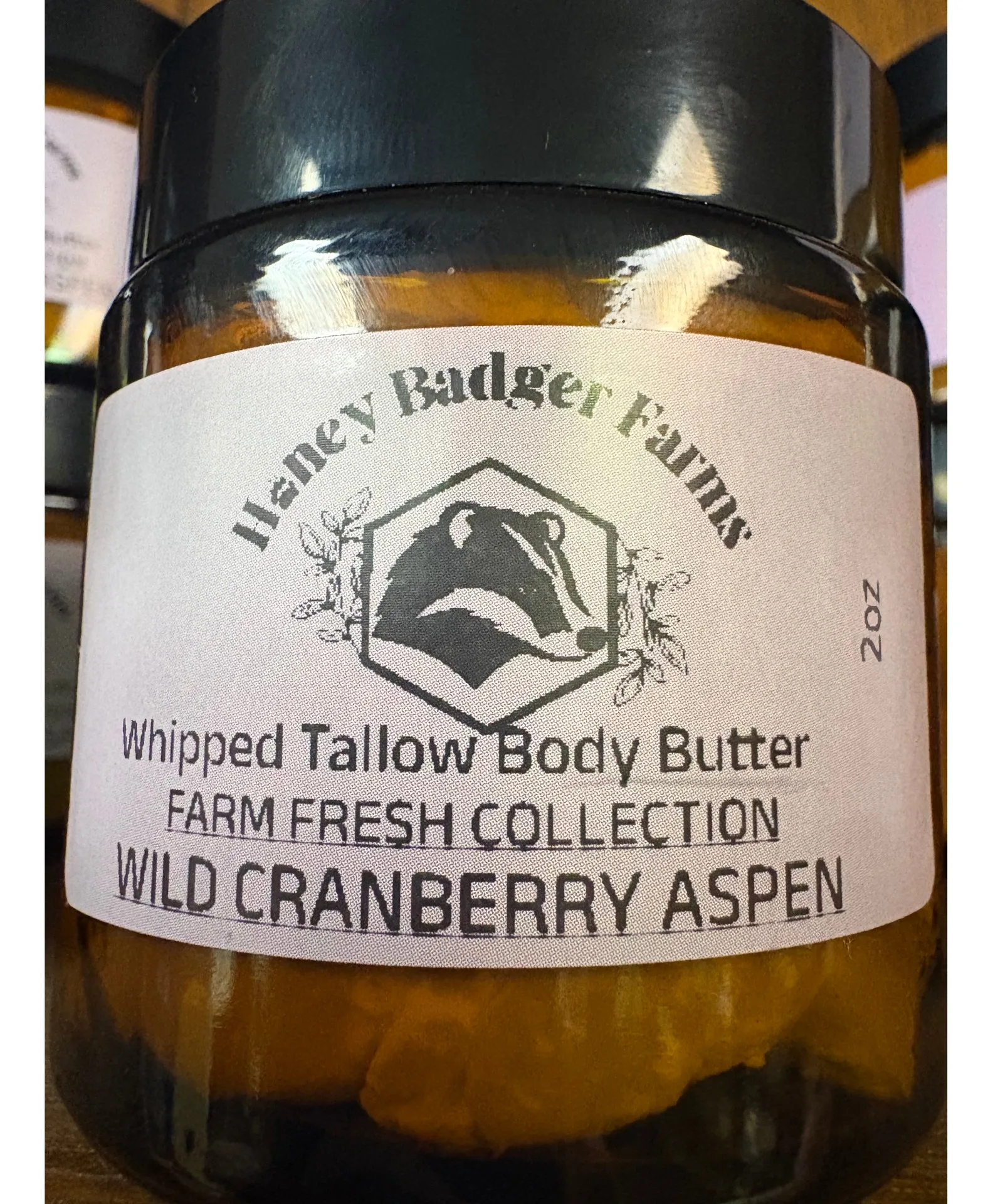 Honey Badger Farms CranberryAspen Body Butter(2oz) Whipped Tallow Body Butter Honey Badger Farms CranberryAspen Body Butter(2oz) Whipped Tallow Body Butter
