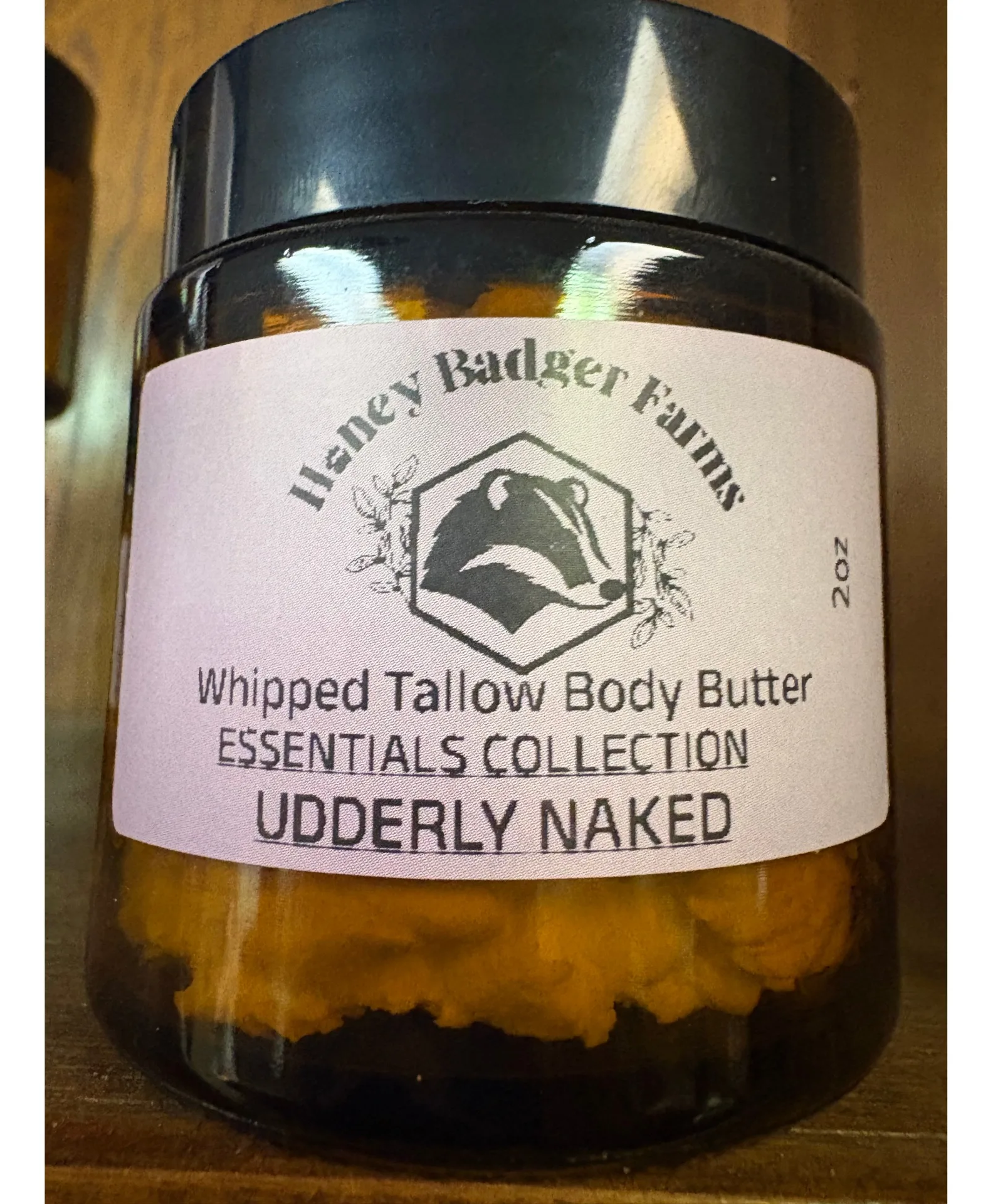 Honey Badger Farms Non-Scented Body Butter (2oz) Whipped Tallow Body Butter Honey Badger Farms Non-Scented Body Butter (2oz) Whipped Tallow Body Butter