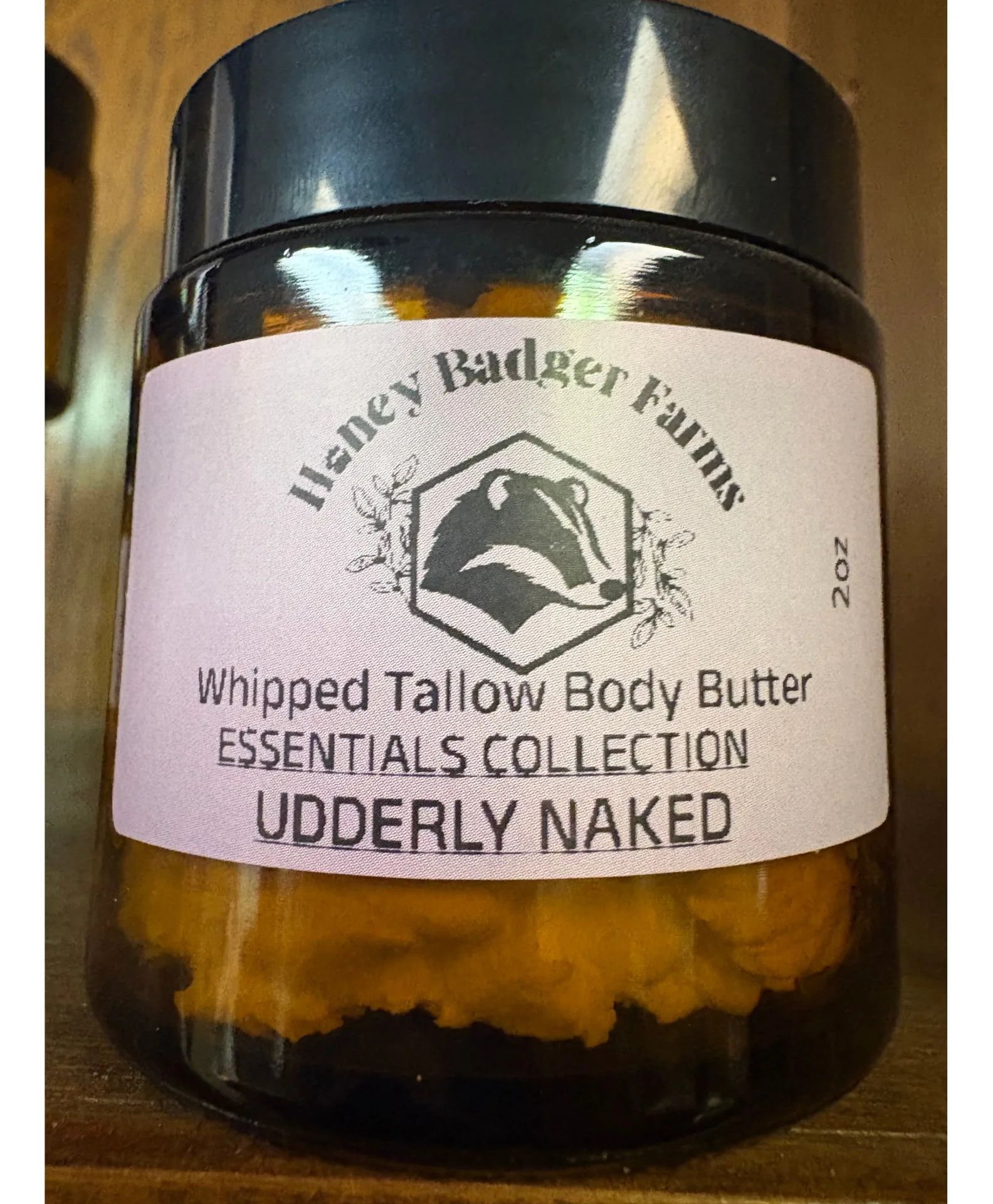 Honey Badger Farms Non-Scented Body Butter (2oz) Whipped Tallow Body Butter
