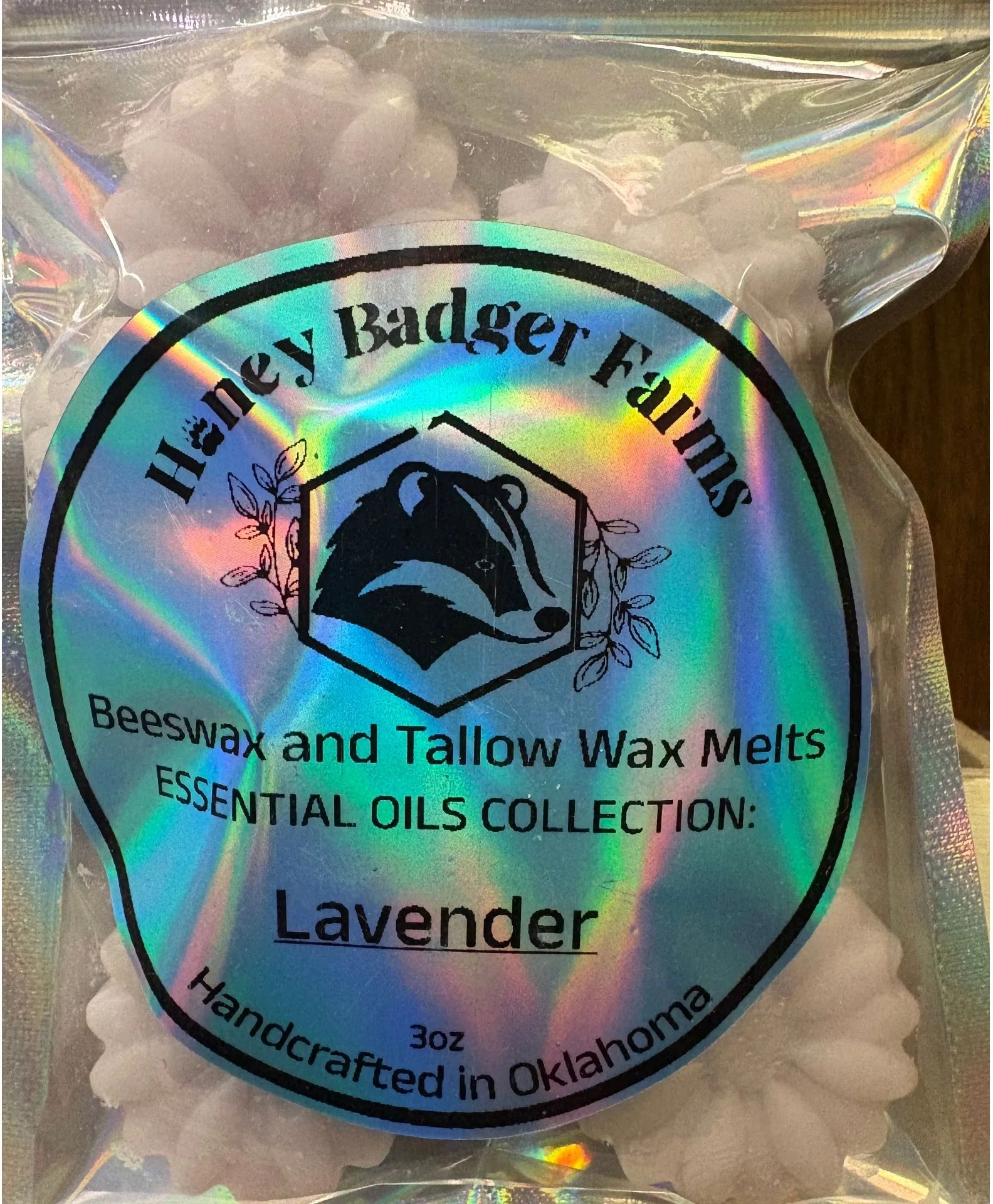 Honey Badger Farms Lavender Wax Melts Beeswax and Tallow Wax Melts