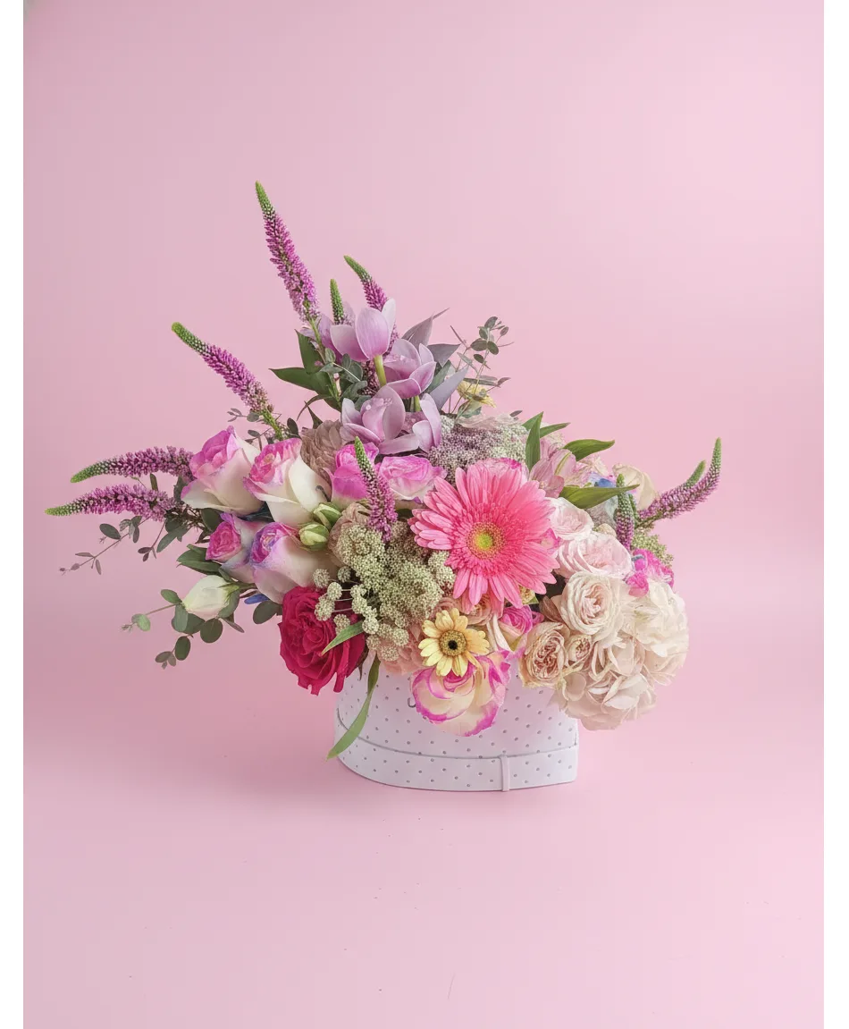 Pretty n Pinks box assorted flowers Pretty n Pinks box assorted flowers