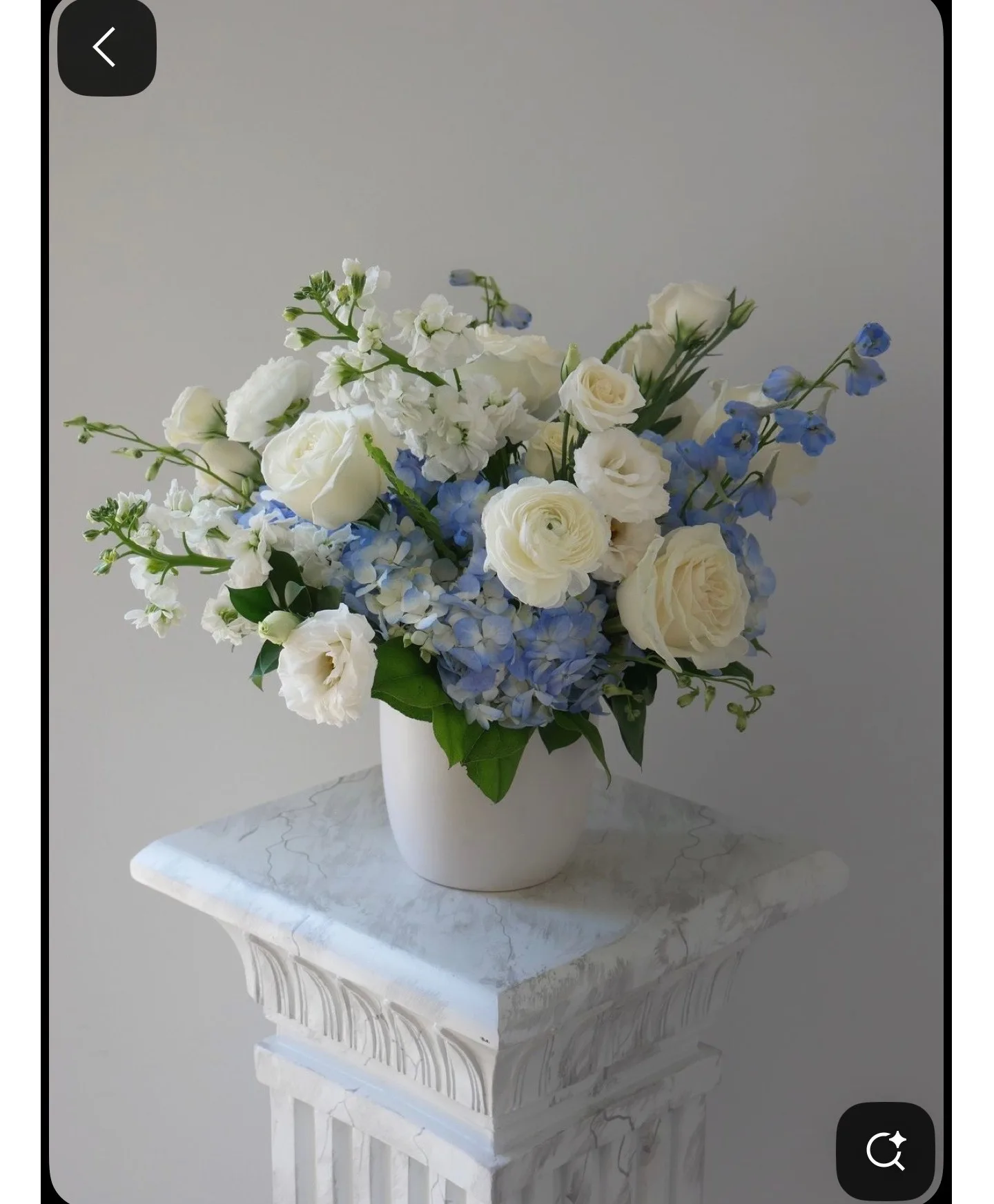 Soft and Blue vase Premium Cuts arrangement. assorted colors available Soft and Blue vase Premium Cuts arrangement. assorted colors available