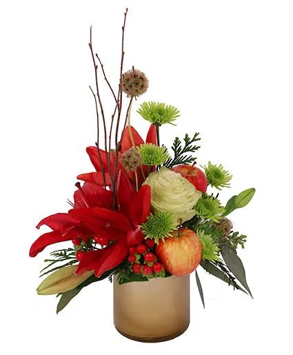 Burgundy Lily Blossoms Floral Design