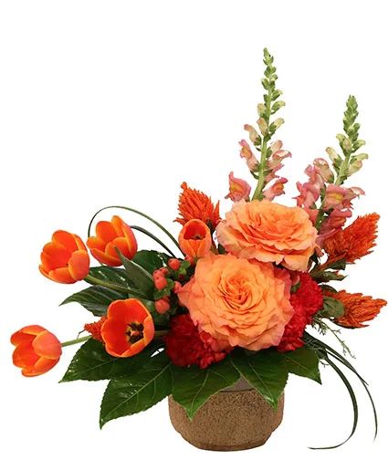 Amber Affection Flower Arrangement