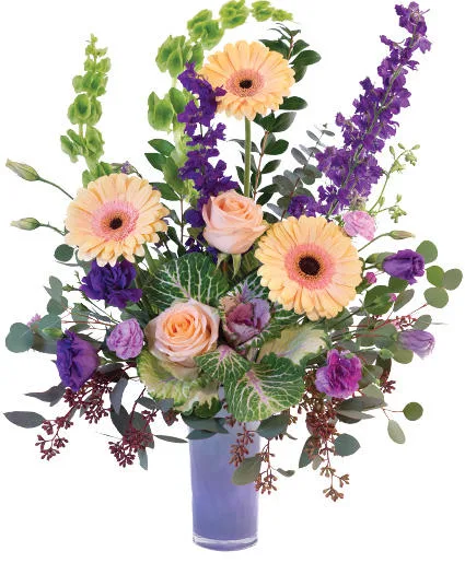 Pretty Peach & Purple Floral Arrangement Pretty Peach & Purple Floral Arrangement